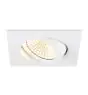 SLV New Tria 68 Spot Aluminium Wit Vierkant 11W 700lm 60D - 918-930 Dim To Warm | Zaagmaat 68mm - Beste Kleurweergave