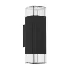 Eglo Wandlamp Castelnuovo Aluminium Zwart Up & Down | IP65 - Geschikt voor 1x GU10